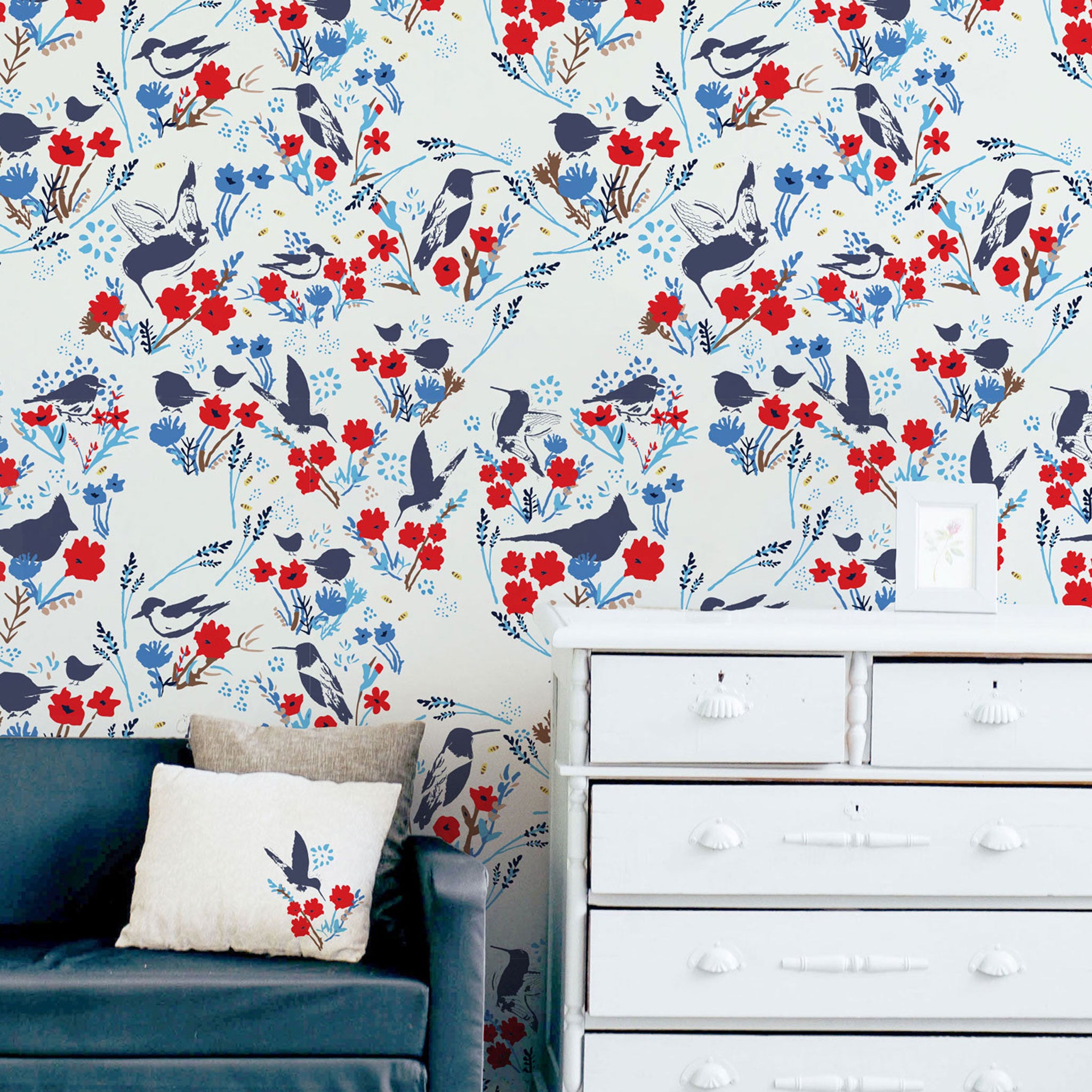 Five Patch Design Birds Bees and Blooms Wallpaper