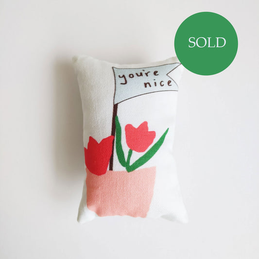 Five Patch Design Mini Pillow