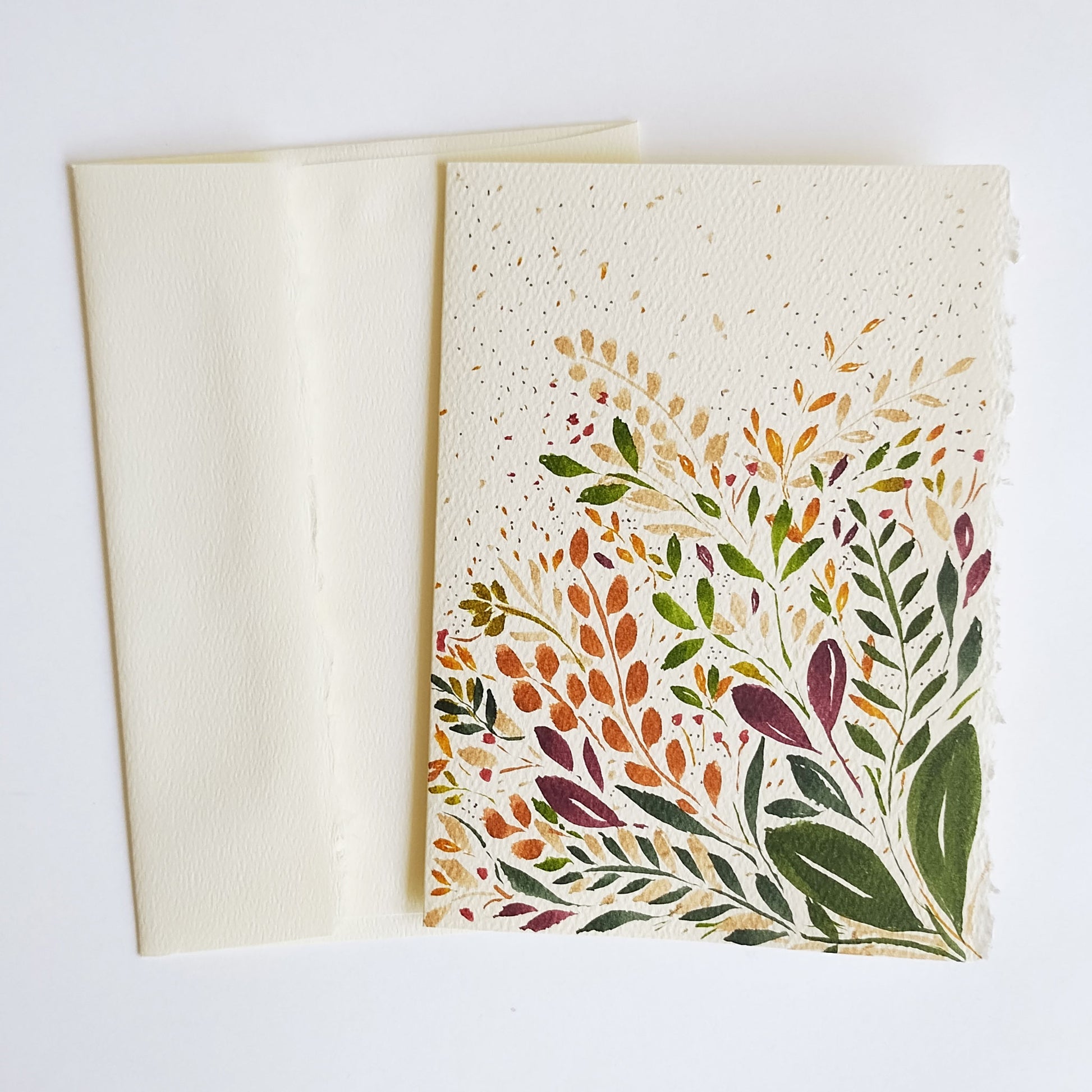Five Patch Design Climbing Foliage Greeting Card with envelope