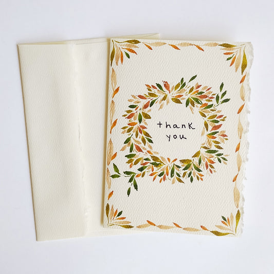 Five Patch Design Original Thank You Greeting Card with envelope