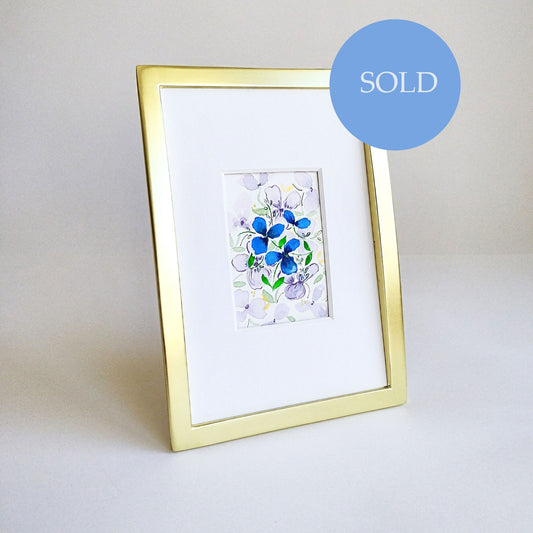 Five Patch Design Heart's Ease collection original watercolor painting