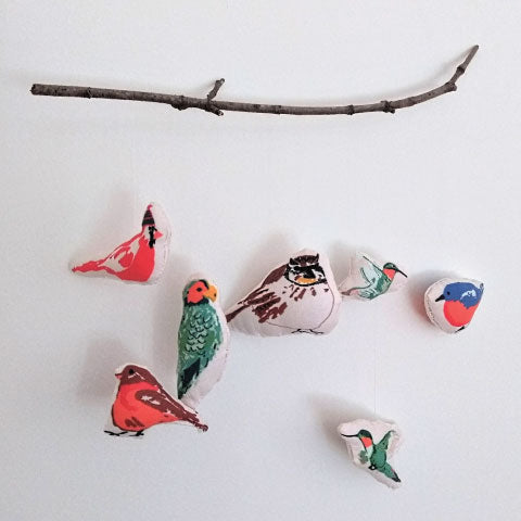 Five Patch Design Bountiful Autumn fat quarter project panel bird mobile