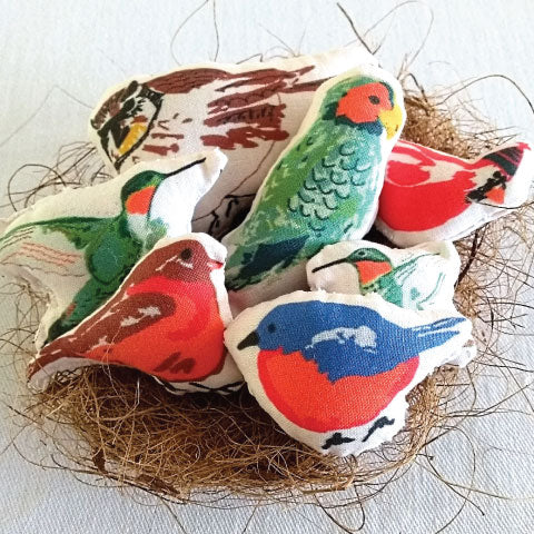 Five Patch Design Bountiful Autumn fat quarter project panel birds in nest