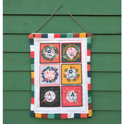 Five Patch Design Bountiful Autumn quilted wall hanging